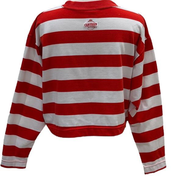 80s Canteen by Camp Beverly Hills Striped Crew Long Sleeve Top - Picture 3 of 8